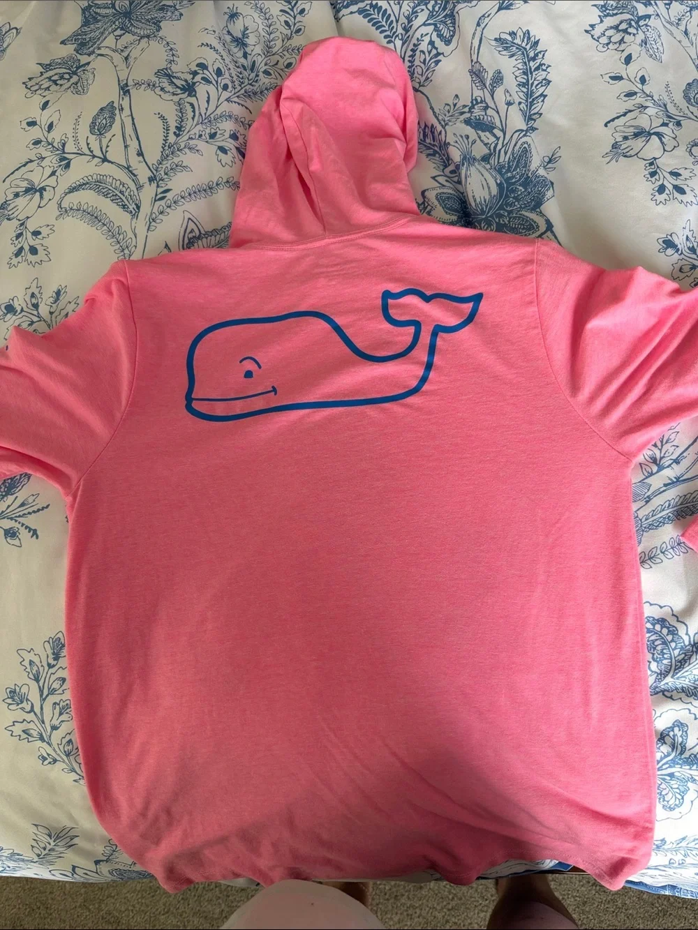 Vineyard Vines Coral Pink Whale Logo Hoodie